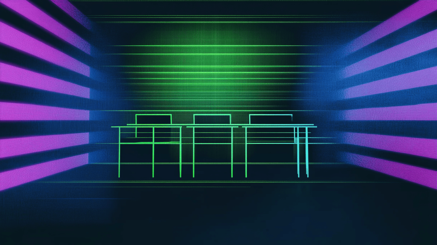 An illustration of a chalkboard in a classroom with ChatGPT and OpenAI logos drawn on it, symbolizing AI use in…