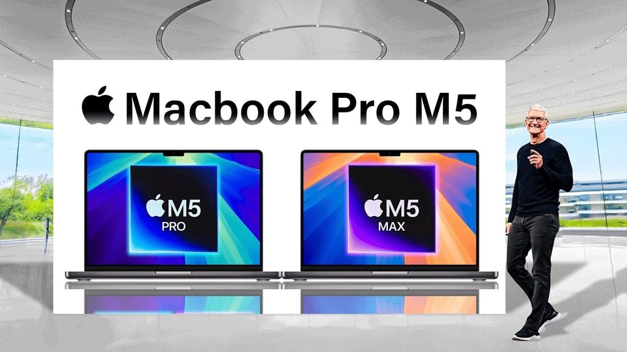 A silver MacBook Pro M5 Max on a desk, screen displaying AI inference metrics showing Qwen 3.6 27B at 34 tok/s with…