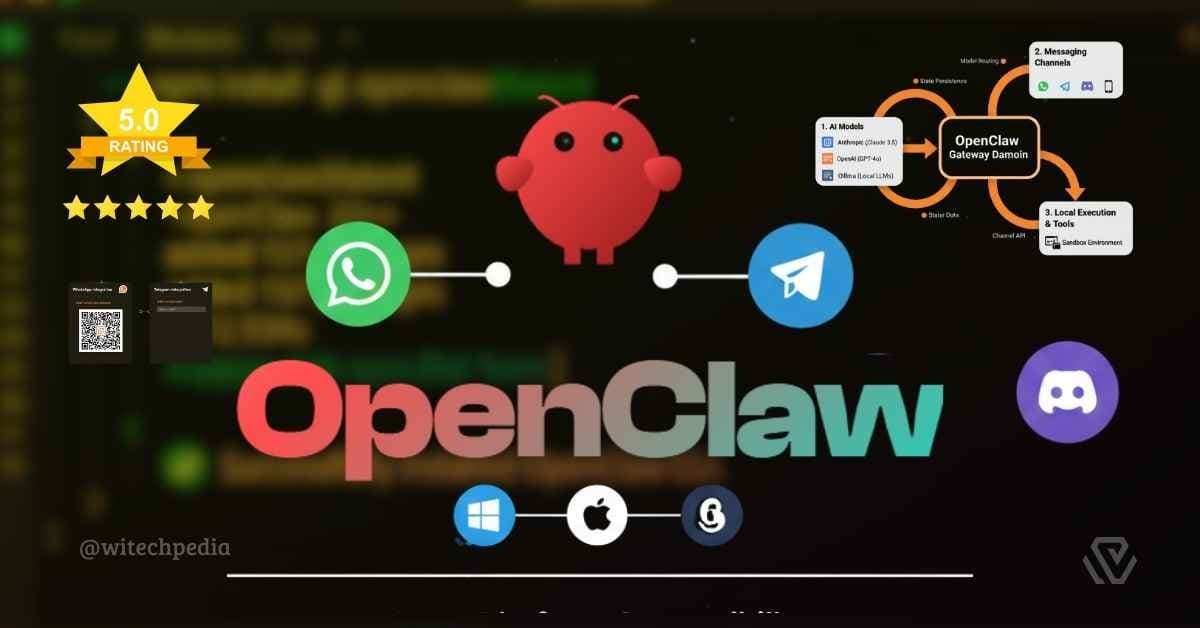 A developer presses a button on a custom hardware rig with a screen, as the OpenClaw AI assistant streams a…