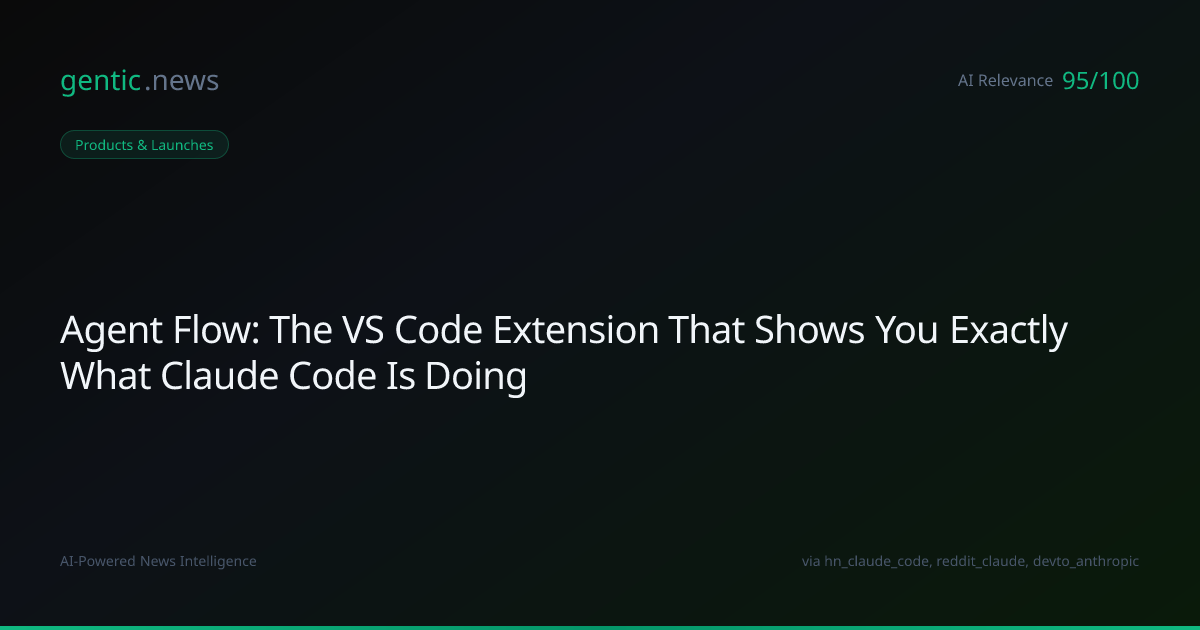 Agent Flow: The VS Code Extension That Shows… | gentic.news